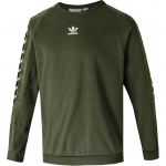 Adidas Originals Oe Tape Crew Retro Spordihoodie Meeste Huppari Roheline FQ3377 XS