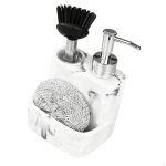 3 in 1 Dish Soap Dispenser Liquid Pump Press Container Practical Easy to Use Multipurpose Accessory white