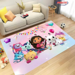 Disney Gabbysi nukumaja vaip, vaip elutuppa magamistuppa, diivanile k&ouml;&ouml;ki uksematt dekoratiivmatt, laste libisemiskindel p&otilde;randakate vastupidav matt, kingitus 60*90cm