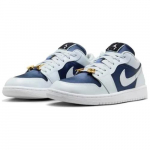 Air Jordan 1 Low SE Midnight Navy Gold Charms FZ8778-044 EU 42.5 sinine