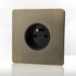 Retro EL Metallpaneel Seinakinnitatav L&uuml;liti Pesa, Pronksist Antiik Roostevaba Teras Saksa 16A Pesa USB Telefoni Laadimisega black