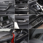 BMW 1. ja 2. seeriale F20 F21 F22 F23 2012-2018 ABS-s&uuml;sinikkiust auto keskjuhtimispuldi siseviimistluse kleebis Autotarvikud Style 9