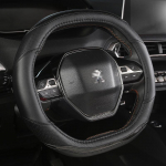 for Peugeot 2008  e2008 Car Steering Wheel Cover Carbon Fibre + PU Leather Auto Accessories interior Coche must