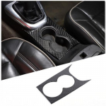 Carbon fiber Center Cup Holder Panel Trim Sticker For Hummer H3 2005-09