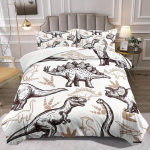 Dinosaurus voodipesukomplekt Multikas tekikate komplekt Jurassic tekikate Magamistoa kaunistus K&uuml;lalistetuba 2/3tk Moodne triipude tr&uuml;kk Duvet Cover Set&EU Single(135x200cm)
