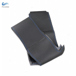 Perforated Microfiber Leather Car Accessories Interior Steering Wheel Cover Trim with fittings For Volvo V40 XC60 S60 LV60 S80L blue line