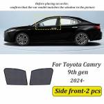LINNUNU Magnetic Car Curtain Side Window Sunshade Mesh Summer Sun Shade UV Protection for toyota camry 8th 9th gen 2018-2024 25 Side front-8th gen