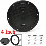 ABS Round Deck pection Access Hatch Cover Plastic White Black Boat Deck pection Plate For Yacht Marine 4/6/8inch 4inch Black