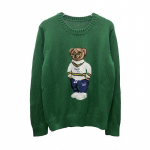 Naiste jacquard-villasegu kampsun tikitud koomiksikaru disainiga XL