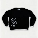 BeatStreet Y2K Pikkade varrukatega kampsun Dollar Gooti tikandiga pullover Gooti Retro Vabaaja t&auml;navariided Meeste karpjas kootud riided M gray