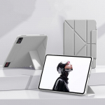 P&otilde;rutus- ja kukkumiskindel kaitse&uuml;mbris RedMagic Astra m&auml;ngutableti jaoks, kokkupandav alus, avamisel &auml;rkamisfunktsioon valge