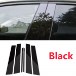 Mercedes Benz S-klassile W140 MK3 1992~1999 1993 6 tk Must s&uuml;sinikust aknaliistu katted B C-piilarite postide kleebised Autotarvikud must