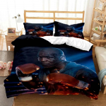 3D prinditud Mike Tyson Poksi Meister Voodipesukomplekt Poistele T&uuml;drukutele &Uuml;heinimese Suurus Kaksik Suurus Kuninga Suurus Tekikate Padjap&uuml;&uuml;r Voodi Poistele T&auml;iskasvanute Magamistuba EU Single(135*200cm)3pcs
