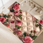 3D lillemustriga moodsad vaibad elutoa kaunistamiseks Kodu Ins kerge luksuslik vaip magamistuppa libisemiskindel pestav esikup&otilde;randamatt 60*90cm