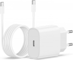 Laadija - 20W - iPhone 15 Pro Max - USB C kaabel 6FT - Kiirlaadimine - Turvakaitse