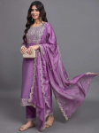 Naiste Tikitud Viskoos Kurta P&uuml;ksid Dupatta Komplekt India Bollywoodi &Uuml;laosa Tuunika Salwar &Uuml;likond S lavendel