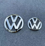 VOLKSWAGENi jaoks Sobib Volkswagen T6 heledale mustale h&otilde;bedasele matt 170mm esiradiaatoriv&otilde;re logo+130mm tagaluugi logo c