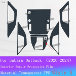 For Subaru Outback interior Film suit GPS Navigation screen Protection Cover Sticker Gear Panel TPU Transparent Anti-scratch Fil For LHD gray