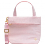 Lululemon On My Level 5L Br&auml;ndi Metallist Logo Disainiga Taaskasutatud Nailonist Kandekott V&auml;ike Naiste kandekott Joy-Pink LW9FNDS-035486 Joyful Pink