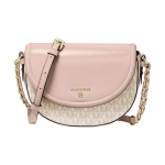 Michael Kors Mk Jet Set Charm Klassikaline Monogramm V&auml;rviplokk Nahast Sadulakott Keskmine Naiste &otilde;lakott Vanillivalge Nude-Roosa 32T0GT9C6B-173 Shopping Bag Set(Basic Set+Shopping Bag) beige