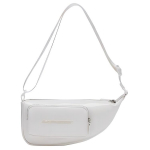 Lacoste logo reguleeritava &otilde;larihmaga PU sadulakott unisex &otilde;lakott kreemvalge NU4302ID-151029 Cream White