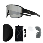Own a large quantity POC Cycling glasses, outdoor running sports, road bike equipment with accessories Black-framed mercury tabl