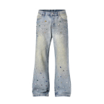 GLYDE T&auml;isKivist Prindiga Pesitud Sinised Kotid Teksap&uuml;ksid Meestele ja Naistele Ropa Hombre T&auml;navamood &Uuml;hev&auml;rvilised Vabaaja Denim P&uuml;ksid Lahtised Cargod Asian(36) XXL gray