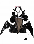 T&auml;iskasvanud Anime M&auml;ng Avatud Rindkere Seksikas Lahe Armas V&auml;ike Kurat N&otilde;id Kehakost&uuml;&uuml;m Cosplay Kost&uuml;&uuml;m R&otilde;ivastus Peokleit Transformatsioon Must [Miccostumes] Naiste must