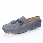 Kuum M&uuml;&uuml;k Br&auml;nd Meeste Loaferid Ehtsast Nahast Suede Meeste Vabaajajalatsid Mokassiinid Pealelibistatavad Paadijalatsid Mood Tasseldus S&otilde;idupl&auml;tud 38 hall v&auml;rv