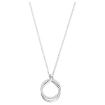 Swarovski Exact Interlocking Topeltr&otilde;ngas Roodiumiga Pinnatud Kaelakee Naiste kaelakee 5528922 Silver