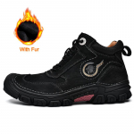 Ehtsad Nahast Meeste Kingad K&otilde;rge Kvaliteediga K&auml;sit&ouml;&ouml; Matkasaapad V&auml;litingimustes Libisemiskindlad Tossud Talvised Soojad Meeste Saapad Trendikad Vintage Saapad 38