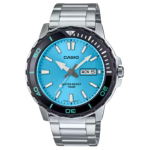 Casio 100M Veekindel Moodne Kvartsmehhanismiga Roostevabast Terasest Kell Unisex kellad Sinine MTD-125D-2A3V Blue Dial