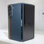 YTF-carbon p&auml;ris s&uuml;sinikkiust &uuml;mbris Samsung Galaxy Z Fold 6 jaoks Aramid-kiud Ultra-&otilde;huke kukkumisvastane Z Fold 5 telefoni kate For Z Fold 5