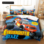 Multikas Blaze Monster Machines Voodipesukomplekt &Uuml;he- v&otilde;i Kahekohaline Suurus Tekikate Padjap&uuml;&uuml;r Poistele T&uuml;drukutele Lastele T&auml;iskasvanute Magamistupp 70x133cm 2pcs gray