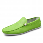 Kerged Meeste Vabaaja Kingad 2025 Suvi Nahast Penny Loaferid Meeste Mokassiinid L&auml;bipaistev Slip-on Korterid Paadikingad Meeste S&otilde;idukingad 39 roheline