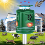V&auml;liskasside peletaja, 360 p&auml;ikeseenergial t&ouml;&ouml;tav ultraheli loomade peletaja liikumisanduri ja LED-vilkuriga, kasside hirmutaja, 5 reguleeritavat režiimi, veekindel koerte, k&uuml;&uuml;likute ja teiste loomade jaoks