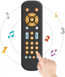 KOESMG Beebi TV-puldiga M&auml;nguasi Valguste ja Helidega, Varajase Hariduse &Otilde;ppem&auml;nguasi Inglise/Prantsuse/Hispaania keeles, Kingitus Imikutele 6 Kuud+ punane