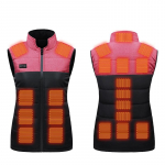 Meeste naiste vestiga jope Meeste talvine elektriline soojendusega vest spordimatkamiseks, &uuml;lisuur 5XL XL roosa