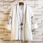 Hiina meeste Hanfu Jaapani kimono kampsun jakk iidses stiilis Ukiyoe iidne kost&uuml;&uuml;m, kuub M