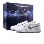 Nike Suure tr&uuml;kiga valge nahast kerged ja hingavad madalad rulaketsid meestele Must Valge Hall 355152-106(team1561-) 44 black