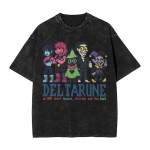 Deltarune Spamton Vintage Naljakas Graafiline Tr&uuml;kiga T-s&auml;rk Meestele Naistele L&otilde;tv Puuvillane T-s&auml;rk Streetwear Hip Hop Moestiil &Uuml;legabariidilised Topid M black