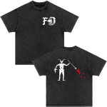 Forward Observations Group Kolju Prindiga T-s&auml;rk Meeste Vintage Pesu Must &Uuml;le suurusega Streetwear Puuvillane L&uuml;hikeste varrukatega Unisex T-s&auml;rgid M black