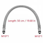 40/50/56/60cm M10*1 Segisti voolik 304 roostevabast terasest punutud toru Segisti asendusvoolik K&ouml;&ouml;givalamu painduv k&uuml;lmaveevoolik 40cm