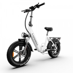 Elektriratas Kingbll Literide 500W Mootor 20 Paksude Rehvidega Linna Kokkupandav E-ratas 48V 13.5Ah Topeltketaspidurid 7 K&auml;iku Maksimaalne Koormus 150Kg valge