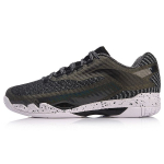 Li Ning Pioneer L&ouml;&ouml;gi neelav p&otilde;rkega madala s&auml;&auml;rega jooksujalatsid unisex tossud must roheline AYAN011-2 45