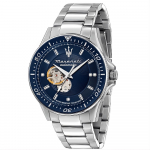 Maserati R8823140007 Sfida Automaatne Sinise sihverplaadiga Meeste k&auml;ekell 44mm h&otilde;be