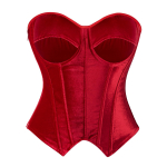 Punane strapless bustier korsett-top Seksikas overbust korsett n&ouml;&ouml;rimisselja ja k&uuml;ljet&otilde;mblukuga peo, klubiriietuse ja kehakujunduse jaoks Xs korallipunane v&auml;rv