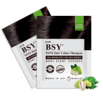 BSY Noni tumepruun juuksev&auml;rvi &scaron;ampoon (20ml x 12 kotikest) | Amoniaagivaba &scaron;ampoon meestele | Looduslik tumepruun p&uuml;siv juuksev&auml;rv&scaron;ampoon naistele
