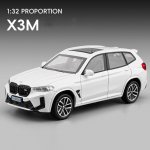 1:32 X3M X3 SUV 2025 Sulamist Valatud M&auml;nguauto Mudel Heli ja Valgusega T&otilde;mmatav Laste M&auml;nguasi Koguja S&uuml;nnip&auml;evakingitus valge