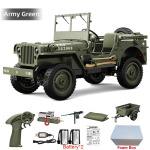 JJRC C8815 RC Auto 1/10 WILLYS 1941 4WD RTR RC Roomikauto 2,4G puldiga Auto Maastiku Ronimine S&otilde;jaline RC Veoauto M&auml;nguasjad Kingitus